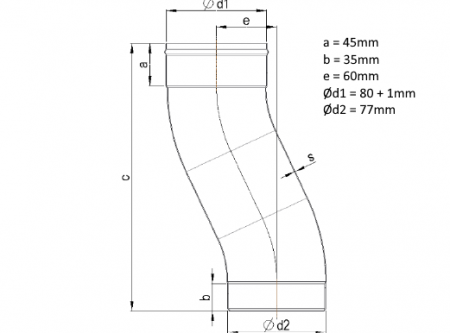 Cot burlan in S zinc 80mm [1]