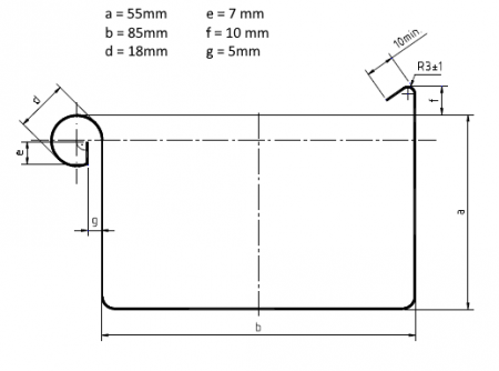 Jgheab rectangular 120mm vopsit testa di moro [1]
