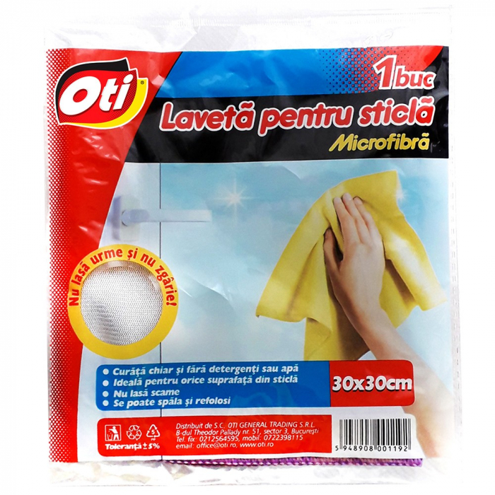 OTI LAVETA MICROFIBRA PT STICLA 30X30CM [1]