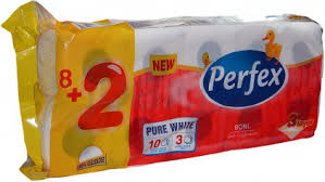 PERFEX HARTIE IGIENICA 3STR ALBA 10/SET [2]