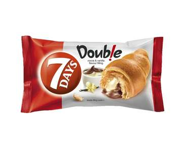 CROISSANT & CHEKBAR - 7 DAYS DOUBLE MAX CACAO/VANILIE 80G(20)