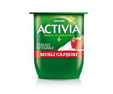 LACTATE OUA SI PAINE - ACTIVIA IAURT MUSLI SI CAPSUNI 125G