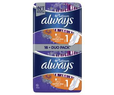 ABSORBANTE - ALWAYS PLATINUM NORMAL DUO 16BUC SIZE 1