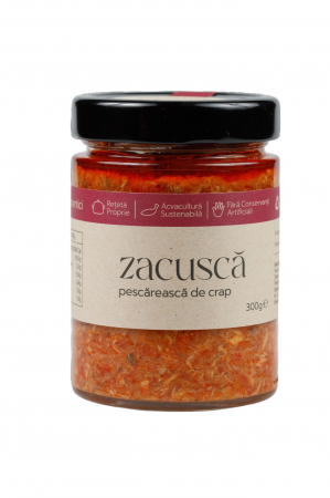 MUSTAR & SOIA & LEGUME CONSERVATE - ARCA ZACUSCA PESCAREASCA DE CRAP 300G