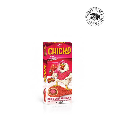 PRODUSE ASIA SI AMERCA - ARTU CHICKO CIOCOLATA CU CAPSUNI 50G