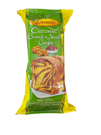 PRAJITURI VITRINA & COZONAC - BOROMIR COZONAC NUCA SI CACAO 450G(9)