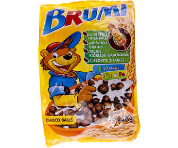 PRODUSE NATURALE SI SANATOASE - BRUMI CEREALE CHOCO BALLS BILUTE 250G(12)