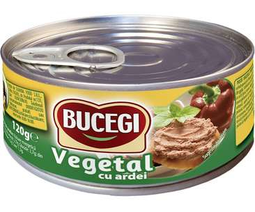 PATEURI SI CONSERVE CARNE - PESTE - BUCEGI PATE VEGETAL CU ARDEI 120G(60)