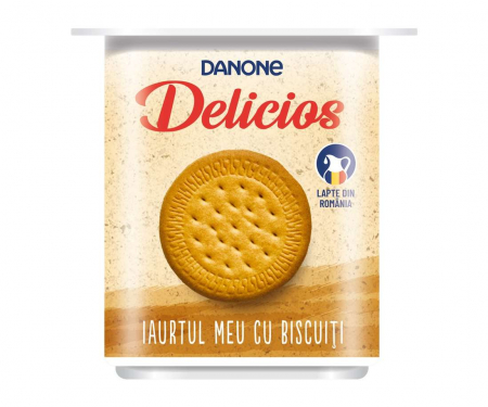 LACTATE OUA SI PAINE - DANONE DELICIOS IAURT BISCUITI 125G