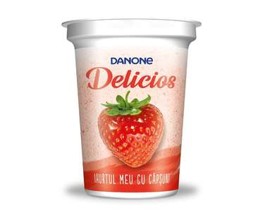 LACTATE OUA SI PAINE - DANONE DELICIOS IAURT CAPSUNI 400G (12)