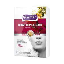 CREME VOPSELE SAPUN & PASTA DE DINTI - FARMEC BENZI DEPILATOARE FATA ARGAN 20BUC