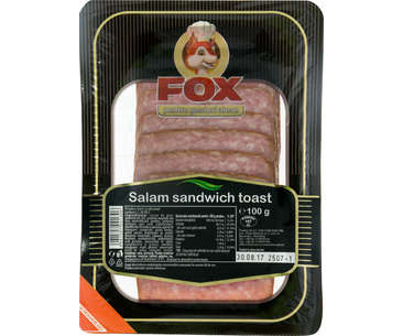 CARNE MEZELURI SI PESTE - FOX SALAM SANDWICH TOAST FELIAT 100G