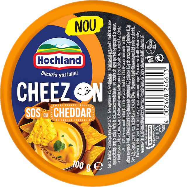 LACTATE OUA SI PAINE - HOCHLAND CHEEZ ON SOS CHEDDAR 100G(10)