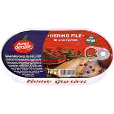 PATEURI SI CONSERVE CARNE - PESTE - HOME GARDEN HERING FILE IN SOS TOMAT 170G(15)