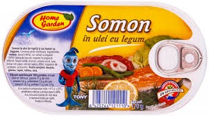 PATEURI SI CONSERVE CARNE - PESTE - HOME GARDEN SOMON IN ULEI CU LEGUME 170G
