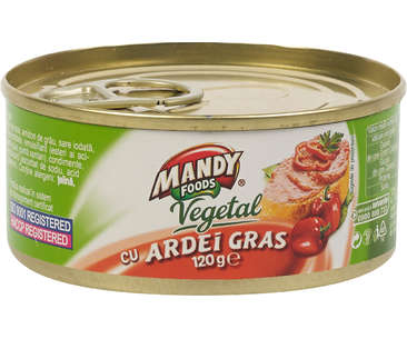 PATEURI SI CONSERVE CARNE - PESTE - MANDY PATE VEGETAL ARDEI 120G