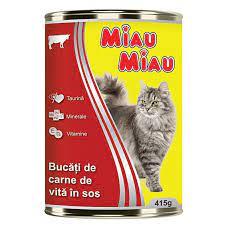 MANCARE ANIMALE - MIAU MIAU CONSERVA CU VITA 415G