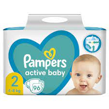 BEBELUSI - PAMPERS ACTIVE BABY NR.2(4-8KG) 96BUC