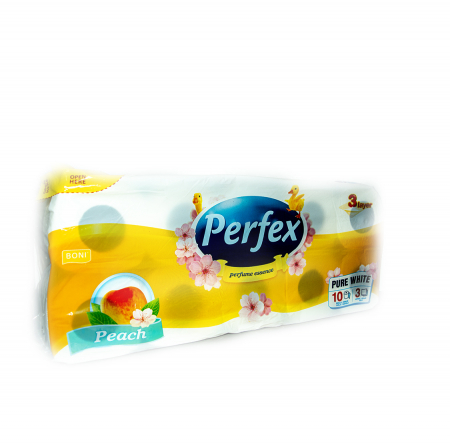 HARTIE IGIENICA & SERVETELE - PERFEX HARTIE IGIENICA PURE WHITE 3STR PIERSICA 10/SET