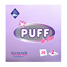HARTIE IGIENICA & SERVETELE - PUFF SERVETELE DE LUX LILA 38*38CM 2 STR 20/SET