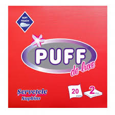 HARTIE IGIENICA & SERVETELE - PUFF SERVETELE ROSII 38X38CM 2STR 20/SET