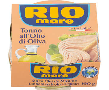 CARNE MEZELURI SI PESTE - RIO MARE TON IN ULEI DE MASLINE 160G