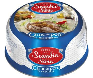 PATEURI SI CONSERVE CARNE - PESTE - SCANDIA SIBIU CARNE PORC 300G