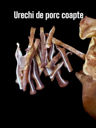 Fara Categorie - URECHI DE PORC COAPTE SI FELIATE 250G E.