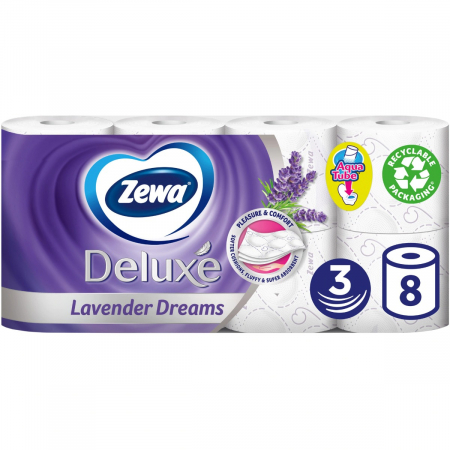 Euro Discount - ZEWA DELUXE HARTIE IGIENICA LAVANDA 8/SET/3 STR