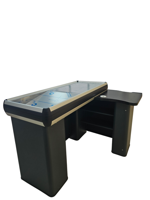 Masa L 130 cm pentru casa de marcat cu rama din aluminium Gri Antracit [3]