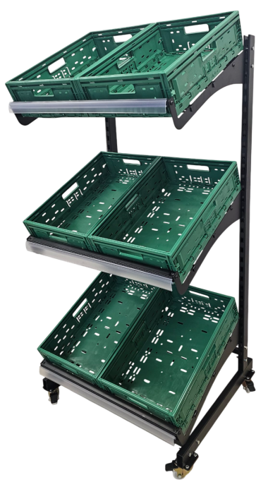 Raft de legume si fructe cu Roti H:180 L:90 cm W:60 cm [2]