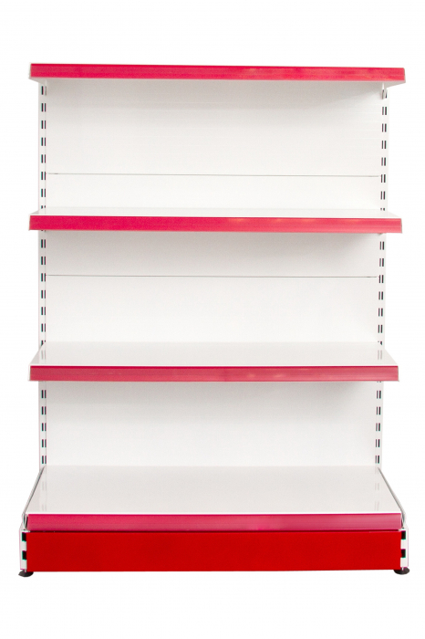 Rafturi de perete, inaltime 135 cm, Baza 50, Polite 50, Alb [3]