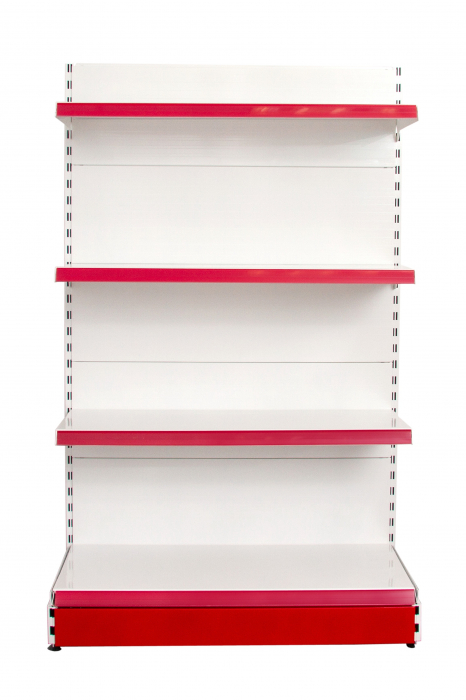 Rafturi de perete, inaltime 165 cm, Baza 50, Polite 40, Alb [3]