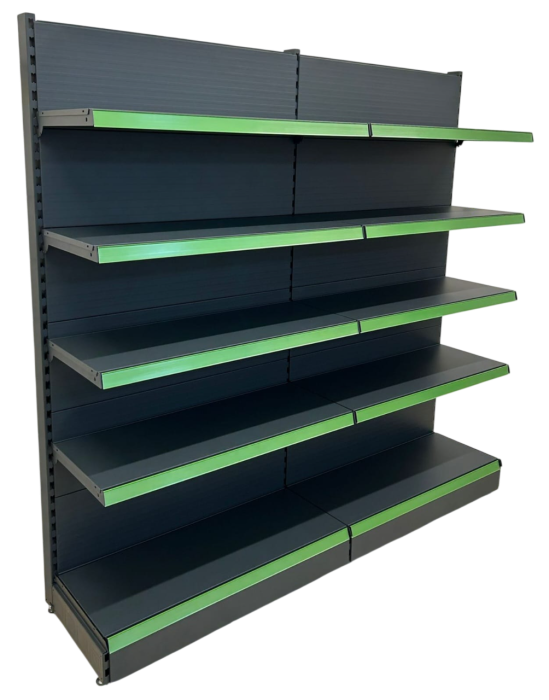 Rafturi de perete, inaltime 200 cm, Lungime 203 cm, Baza 40, Polite 40, Antracit [2]