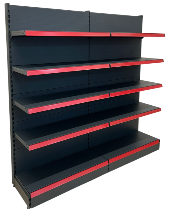 Rafturi de perete, inaltime 200 cm, Lungime 203 cm, Baza 40, Polite 40, Antracit [3]