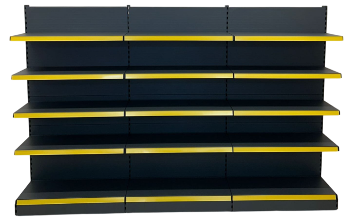 Rafturi de perete, inaltime 200 cm, Lungime 303 cm, Baza 40, Polite 40, Antracit [6]