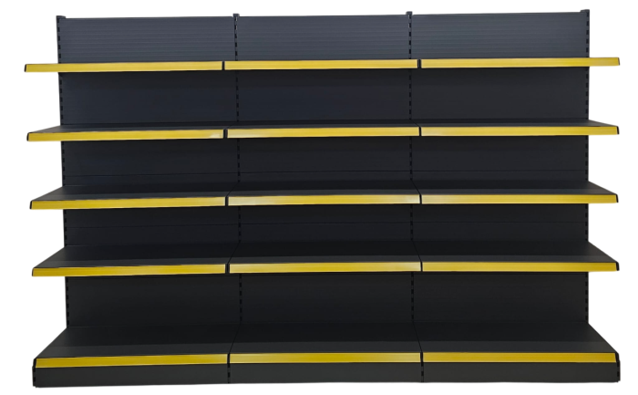 Rafturi de perete, inaltime 200 cm, Lungime 303 cm, Baza 40, Polite 40, Antracit [14]