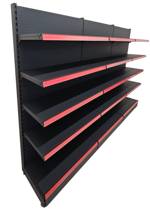 Rafturi de perete, inaltime 200 cm, Lungime 303 cm, Baza 40, Polite 40, Antracit [11]