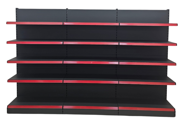 Rafturi de perete, inaltime 200 cm, Lungime 303 cm, Baza 40, Polite 40, Antracit [12]