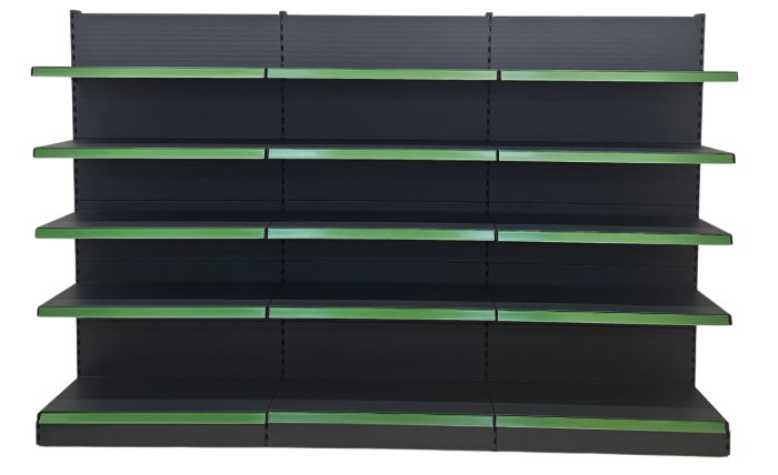 Rafturi de perete, inaltime 200 cm, Lungime 303 cm, Baza 40, Polite 40, Antracit [9]