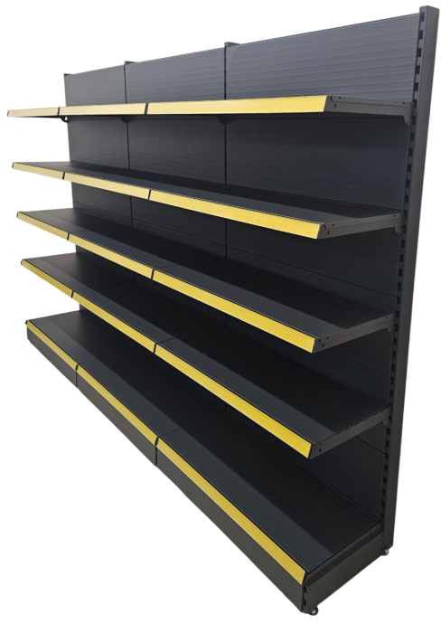 Rafturi de perete, inaltime 200 cm, Lungime 303 cm, Baza 40, Polite 40, Antracit [15]