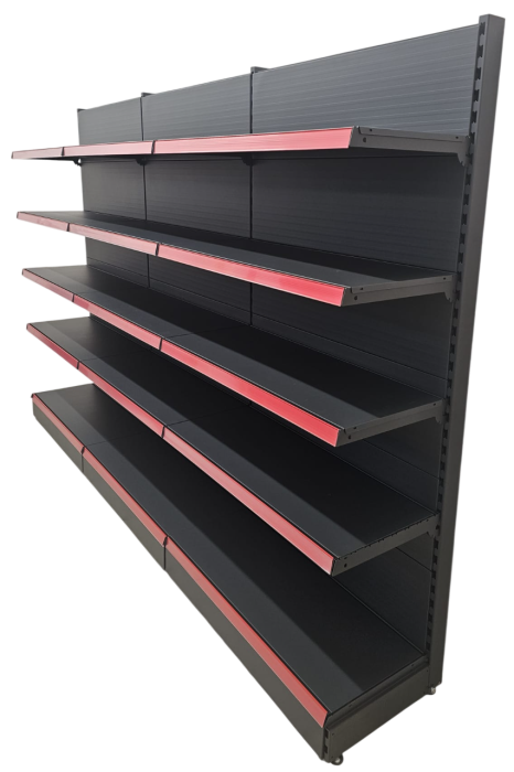 Rafturi de perete, inaltime 200 cm, Lungime 303 cm, Baza 40, Polite 40, Antracit [10]