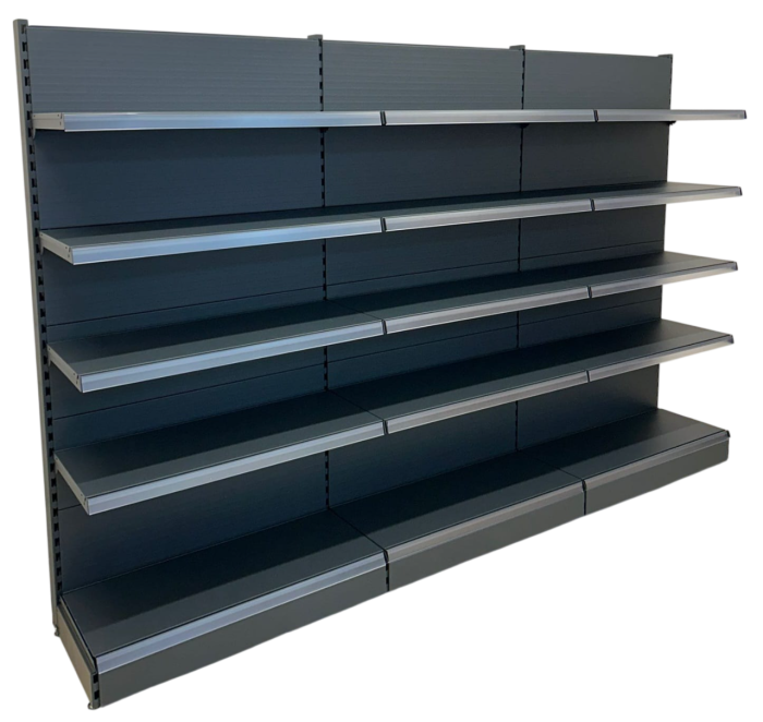 Rafturi de perete, inaltime 200 cm, Lungime 303 cm, Baza 40, Polite 40, Antracit [2]