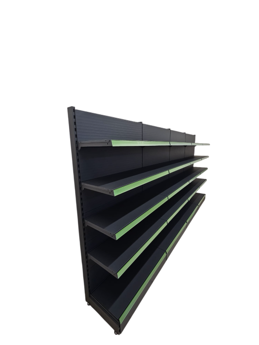 Rafturi de perete, inaltime 200 cm, Lungime 403 cm, Baza 40, Polite 40, Antracit [10]