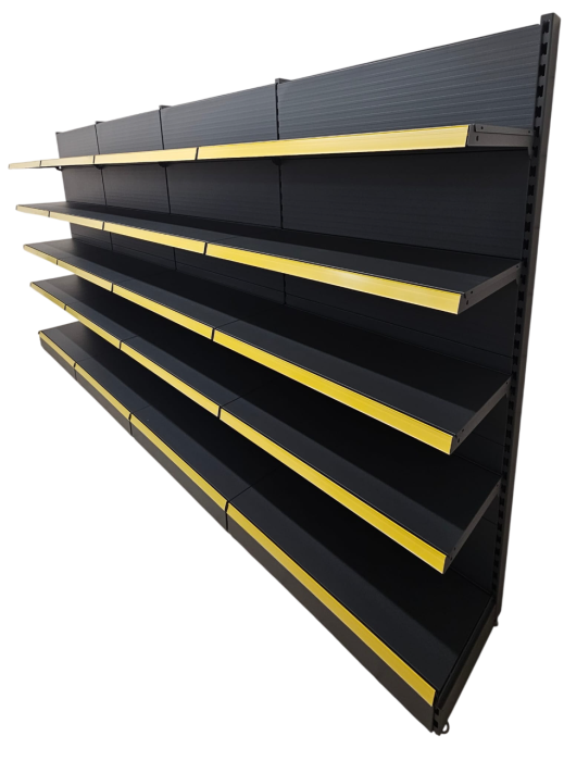 Rafturi de perete, inaltime 200 cm, Lungime 403 cm, Baza 40, Polite 40, Antracit [5]