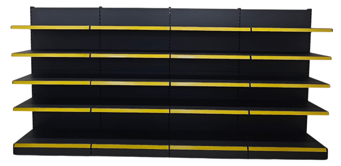 Rafturi de perete, inaltime 200 cm, Lungime 403 cm, Baza 40, Polite 40, Antracit [3]