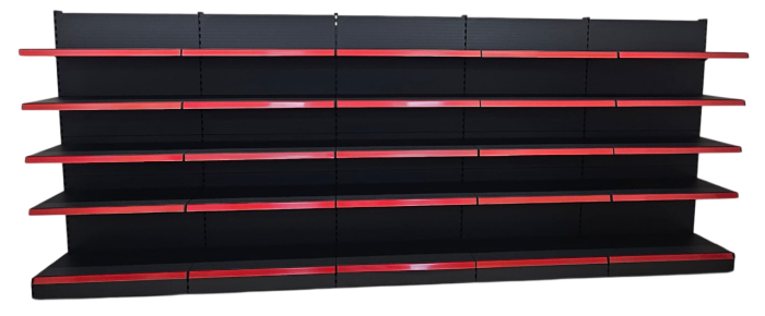 Rafturi de perete, inaltime 200 cm, Lungime 503 cm, Baza 40, Polite 40, Antracit [7]