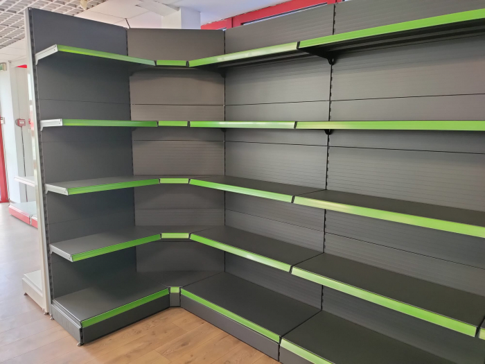Rafturi de perete, inaltime 225 cm, Baza 50, Polite 40, Antracit [4]