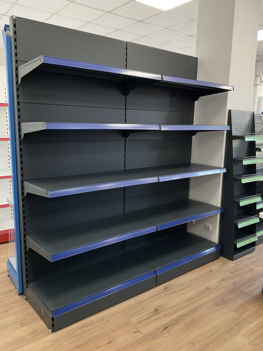 Rafturi de perete, inaltime 225 cm, Baza 50, Polite 50, Antracit [3]