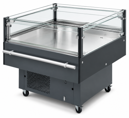 Refrigerare Comercială - Vitrină Frigorifică Promoțională LUZON OT 90, 1037 mm, +2/+6°C, Plug-in, Gri Antracit